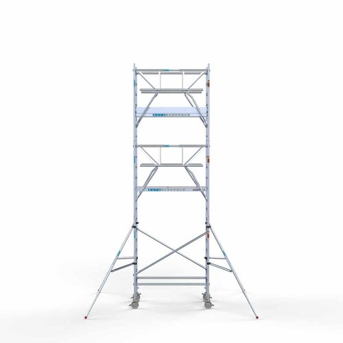 Andamio rodante completo cubierta de carbono 90 x 190 x 7,2 m altura de trabajo + barandillas frontales de doble cara Euroscaffold Andamio rodante completo cubierta de carbono 90 x 190 x 7,2 m altura de trabajo + barandillas frontales de doble cara