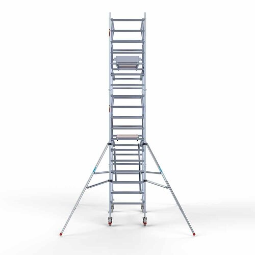 Andamio rodante Plataforma completa de carbono 90 x 190 x 6,2 m altura de trabajo + barandillas frontales de doble cara Euroscaffold Andamio rodante Plataforma completa de carbono 90 x 190 x 6,2 m altura de trabajo + barandillas frontales de doble cara