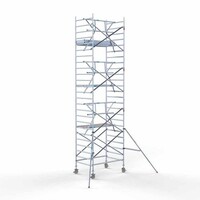Euroscaffold Remolque para andamios 305 + Andamio rodante Adelante individual 135 x 305 x 8,2 metros