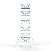 Euroscaffold Remolque para andamios 250 + Andamio rodante Adelante individual 135 x 250 x 12,2 m
