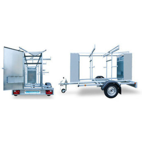 Remolque para andamios con cerradura + andamio rodante básico 90 x 190 x 9,2 metros Euroscaffold Remolque para andamios con cerradura + andamio rodante básico 90 x 190 x 9,2 metros