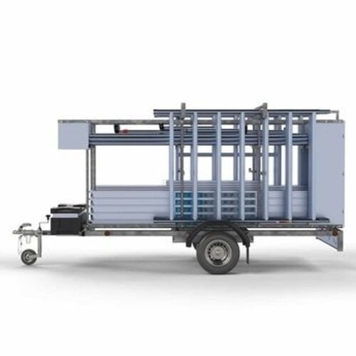 Remolque para andamios con cerradura + Andamio rodante básico 90 x 305 x 6,2 metros Euroscaffold Remolque para andamios con cerradura + Andamio rodante básico 90 x 305 x 6,2 metros
