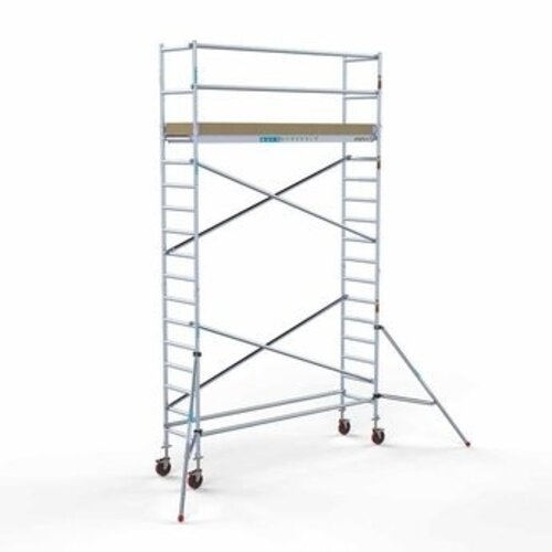 Remolque para andamios con cerradura + Andamio rodante básico 75 x 305 x 6,2 metros Euroscaffold Remolque para andamios con cerradura + Andamio rodante básico 75 x 305 x 6,2 metros