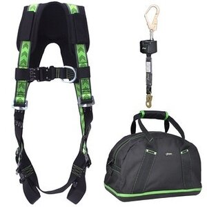 Juego de andamio con arnés estándar y bloque anticaídas