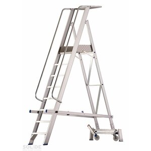 Sólido Escaleras de altillo 1x7 peldaños Escaleras de altillo 1x7 peldaños