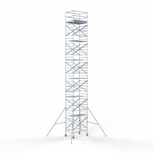 Andamio rodante Completo 135 x 190 x 14,2 m de altura de trabajo con plataforma ligera Euroscaffold Andamio rodante Completo 135 x 190 x 14,2 m de altura de trabajo con plataforma ligera