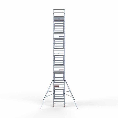 Andamio rodante Completo 135 x 190 x 12,2 m de altura de trabajo con plataforma ligera Euroscaffold Andamio rodante Completo 135 x 190 x 12,2 m de altura de trabajo con plataforma ligera