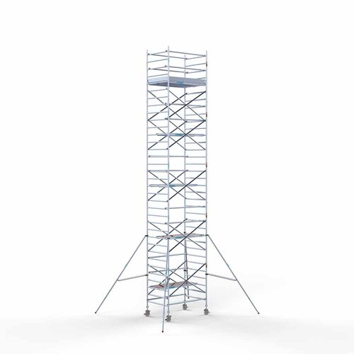 Andamio rodante Completo 135 x 190 x 11,2 m altura de trabajo con plataforma ligera Euroscaffold Andamio rodante Completo 135 x 190 x 11,2 m altura de trabajo con plataforma ligera