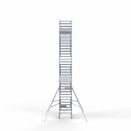 Andamio rodante Completo 135 x 190 x 11,2 m altura de trabajo con plataforma ligera Euroscaffold Andamio rodante Completo 135 x 190 x 11,2 m altura de trabajo con plataforma ligera