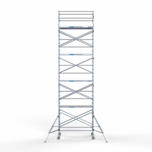 Andamio rodante Completo 135 x 250 x 10,2 m de altura de trabajo con plataforma ligera Euroscaffold Andamio rodante Completo 135 x 250 x 10,2 m de altura de trabajo con plataforma ligera