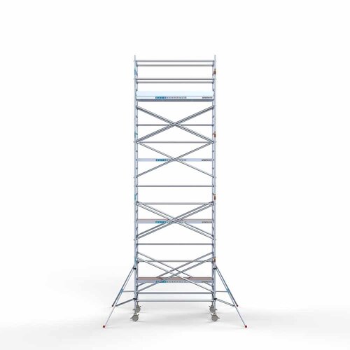 Andamio rodante Completo 135 x 250 x 9,2 m de altura de trabajo con plataforma ligera Euroscaffold Andamio rodante Completo 135 x 250 x 9,2 m de altura de trabajo con plataforma ligera