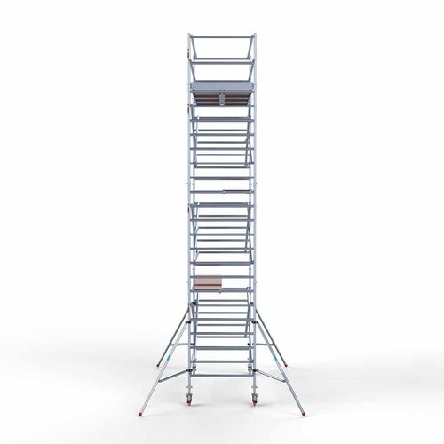 Andamio rodante Completo 135 x 305 x 8,2 m de altura de trabajo con plataforma ligera Euroscaffold Andamio rodante Completo 135 x 305 x 8,2 m de altura de trabajo con plataforma ligera