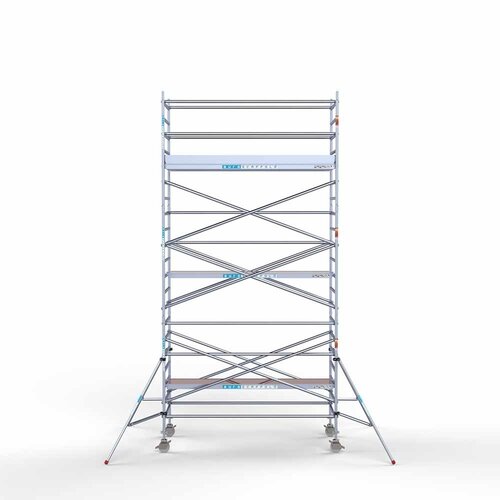 Andamio rodante Completo 135 x 305 x 7,2 m de altura de trabajo con plataforma ligera Euroscaffold Andamio rodante Completo 135 x 305 x 7,2 m de altura de trabajo con plataforma ligera