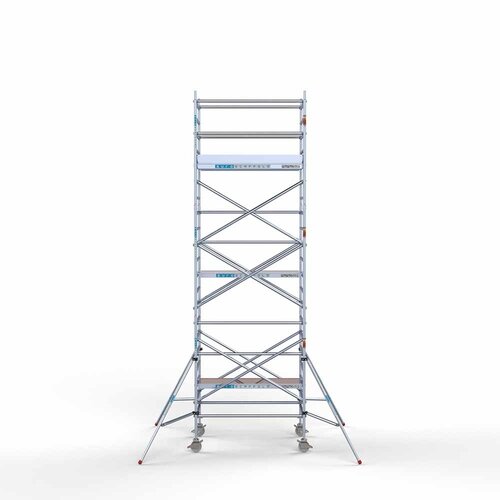 Andamio rodante Completo 135 x 190 x 7,2 m de altura de trabajo con plataforma ligera Euroscaffold Andamio rodante Completo 135 x 190 x 7,2 m de altura de trabajo con plataforma ligera