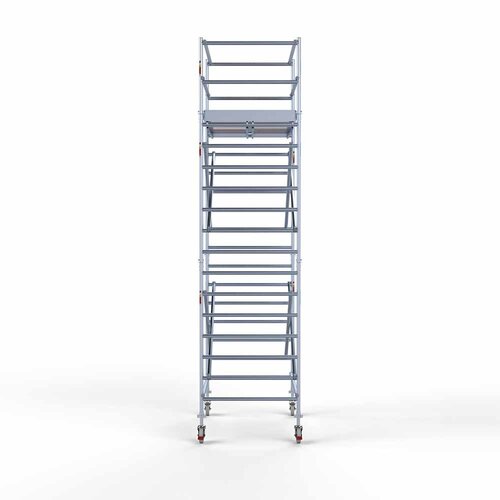 Andamio rodante Completo 135 x 190 x 6,2 m de altura de trabajo con plataforma ligera Euroscaffold Andamio rodante Completo 135 x 190 x 6,2 m de altura de trabajo con plataforma ligera