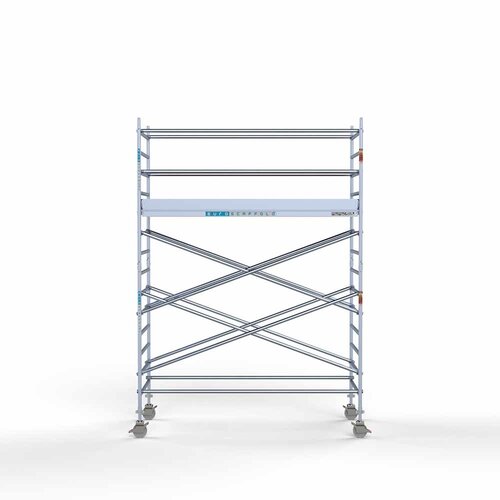 Andamio rodante Completo 135 x 305 x 5,2 m de altura de trabajo con plataforma ligera Euroscaffold Andamio rodante Completo 135 x 305 x 5,2 m de altura de trabajo con plataforma ligera