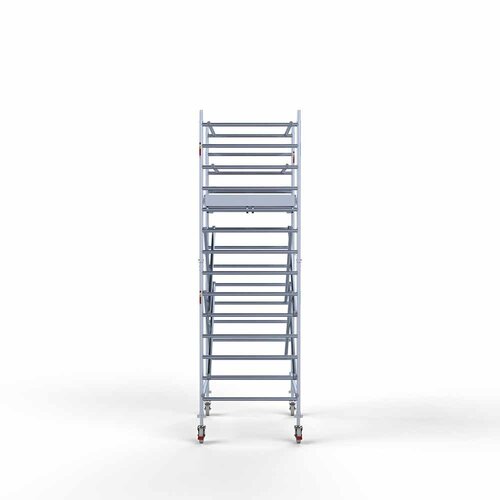 Andamio rodante Completo 135 x 190 x 5,2 m de altura de trabajo con plataforma ligera Euroscaffold Andamio rodante Completo 135 x 190 x 5,2 m de altura de trabajo con plataforma ligera