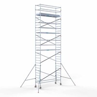 Euroscaffold Andamio rodante Completo 90 x 305 x 10,2 m de altura de trabajo con plataforma ligera