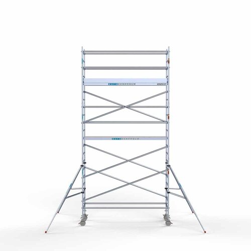 Andamio rodante Completo 90 x 305 x 7,2 m de altura de trabajo con plataforma ligera Euroscaffold Andamio rodante Completo 90 x 305 x 7,2 m de altura de trabajo con plataforma ligera