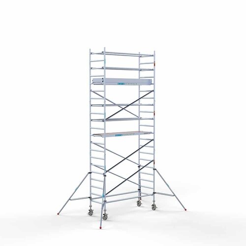 Andamio rodante Completo 90 x 250 x 7,2 m de altura de trabajo con plataforma ligera Euroscaffold Andamio rodante Completo 90 x 250 x 7,2 m de altura de trabajo con plataforma ligera