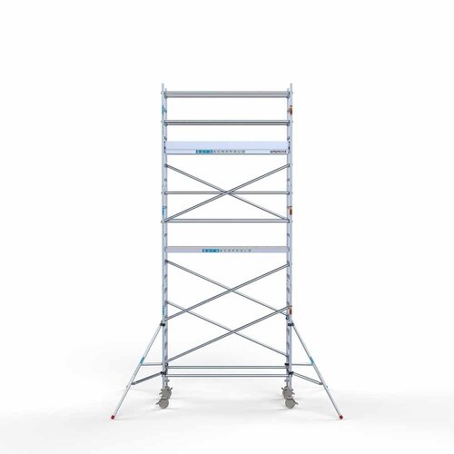 Andamio rodante Completo 90 x 250 x 7,2 m de altura de trabajo con plataforma ligera Euroscaffold Andamio rodante Completo 90 x 250 x 7,2 m de altura de trabajo con plataforma ligera