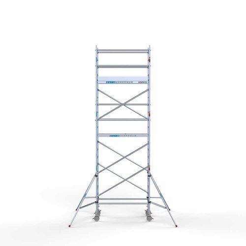 Andamio rodante Completo 90 x 190 x 7,2 m de altura de trabajo con plataforma ligera Euroscaffold Andamio rodante Completo 90 x 190 x 7,2 m de altura de trabajo con plataforma ligera