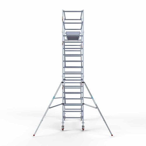 Andamio rodante Completo 90 x 250 x 6,2 m de altura de trabajo con plataforma ligera Euroscaffold Andamio rodante Completo 90 x 250 x 6,2 m de altura de trabajo con plataforma ligera