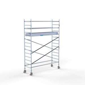 Euroscaffold Andamio rodante Standard 90x305 5,2 m altura de trabajo suelo de carbono Andamio rodante Standard 90x305 5,2 m altura de trabajo suelo de carbono