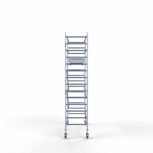 Andamio rodante Completo 90 x 305 x 5,2 m de altura de trabajo con plataforma ligera Euroscaffold Andamio rodante Completo 90 x 305 x 5,2 m de altura de trabajo con plataforma ligera