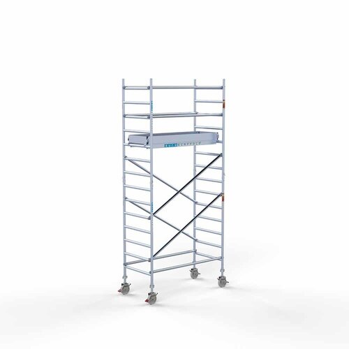 Andamio rodante Completo 90 x 190 x 5,2 m altura de trabajo con plataforma ligera Euroscaffold Andamio rodante Completo 90 x 190 x 5,2 m altura de trabajo con plataforma ligera