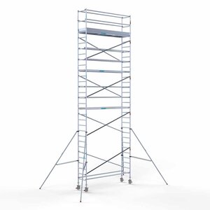 Euroscaffold Andamio rodante Standard 75x305 10,2 m altura de trabajo suelo de carbono Andamio rodante Standard 75x305 10,2 m altura de trabajo suelo de carbono