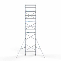 Euroscaffold Andamio rodante Completo 75 x 190 x 10,2 m altura de trabajo con plataforma ligera