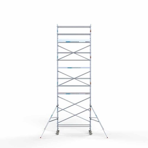 Andamio rodante Completo 75 x 250 x 9,2 m de altura de trabajo con plataforma ligera Euroscaffold Andamio rodante Completo 75 x 250 x 9,2 m de altura de trabajo con plataforma ligera