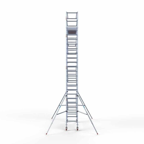 Andamio rodante Completo 75 x 250 x 8,2 m de altura de trabajo con plataforma ligera Euroscaffold Andamio rodante Completo 75 x 250 x 8,2 m de altura de trabajo con plataforma ligera