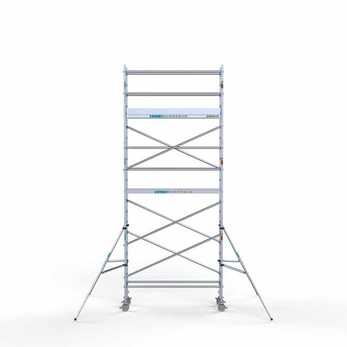 Andamio rodante Completo 75 x 250 x 7,2 m de altura de trabajo con plataforma ligera Euroscaffold Andamio rodante Completo 75 x 250 x 7,2 m de altura de trabajo con plataforma ligera