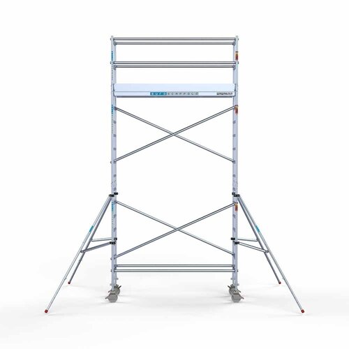 Andamio rodante Completo 75 x 250 x 6,2 m de altura de trabajo con plataforma ligera Euroscaffold Andamio rodante Completo 75 x 250 x 6,2 m de altura de trabajo con plataforma ligera