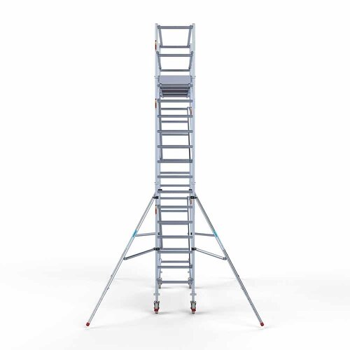 Andamio rodante Completo 75 x 250 x 6,2 m de altura de trabajo con plataforma ligera Euroscaffold Andamio rodante Completo 75 x 250 x 6,2 m de altura de trabajo con plataforma ligera