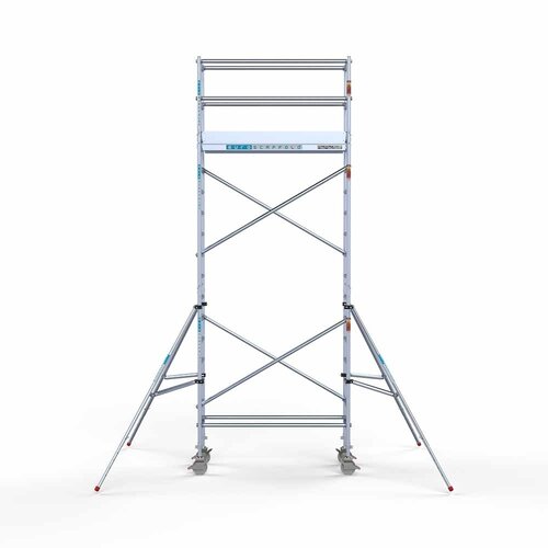 Andamio rodante Completo 75 x 190 x 6,2 m altura de trabajo con plataforma ligera Euroscaffold Andamio rodante Completo 75 x 190 x 6,2 m altura de trabajo con plataforma ligera