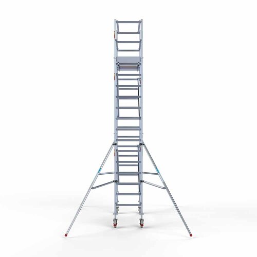 Andamio rodante Completo 75 x 190 x 6,2 m altura de trabajo con plataforma ligera Euroscaffold Andamio rodante Completo 75 x 190 x 6,2 m altura de trabajo con plataforma ligera