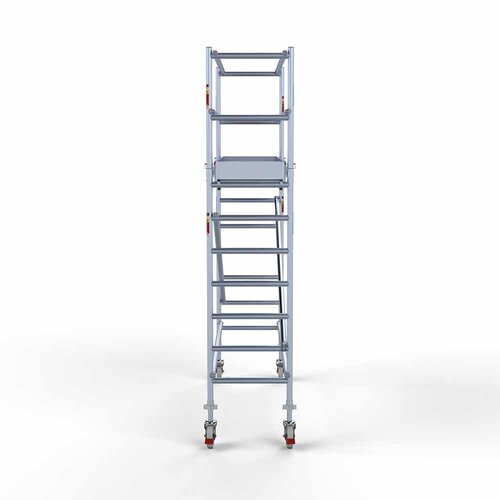 Andamio rodante Completo 75 x 250 x 4,2 m de altura de trabajo con plataforma ligera Euroscaffold Andamio rodante Completo 75 x 250 x 4,2 m de altura de trabajo con plataforma ligera