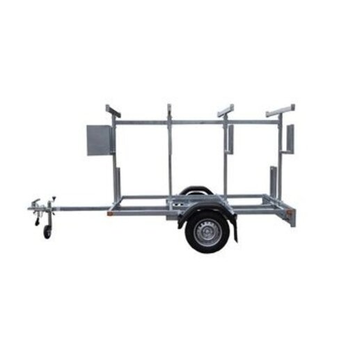 Remolque para andamios + Andamio rodante completo ligero 135 x 250 x 9,2 m altura de trabajo Euroscaffold Remolque para andamios + Andamio rodante completo ligero 135 x 250 x 9,2 m altura de trabajo