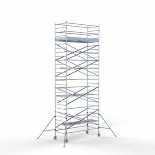 Remolque para andamios + Andamio rodante completo 135 x 305 x 9,2 m altura de trabajo Euroscaffold Remolque para andamios + Andamio rodante completo 135 x 305 x 9,2 m altura de trabajo