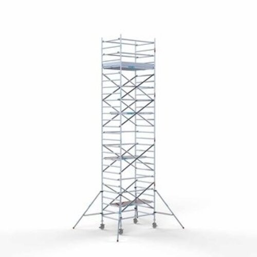 Remolque para andamios + Andamio rodante completo 135 x 190 x 9,2 m altura de trabajo Euroscaffold Remolque para andamios + Andamio rodante completo 135 x 190 x 9,2 m altura de trabajo