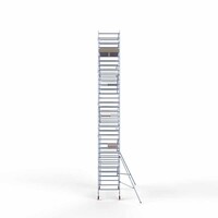 Euroscaffold Andamio móvil básico de 135 x 305 x 11,2 m de altura de trabajo con plataforma ligera Euroscaffold Andamio móvil básico de 135 x 305 x 11,2 m de altura de trabajo con plataforma ligera