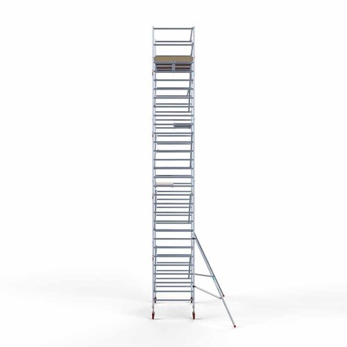 Andamio móvil básico de 135 x 250 x 10,2 m de altura de trabajo con plataforma ligera Euroscaffold Andamio móvil básico de 135 x 250 x 10,2 m de altura de trabajo con plataforma ligera