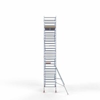 Euroscaffold Andamio móvil básico de 135 x 305 x 9,2 m de altura de trabajo con plataforma ligera Euroscaffold Andamio móvil básico de 135 x 305 x 9,2 m de altura de trabajo con plataforma ligera