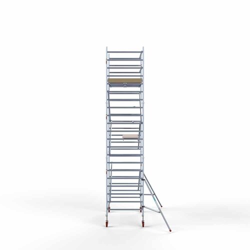 Andamio móvil básico de 135 x 250 x 9,2 m de altura de trabajo con plataforma ligera Euroscaffold Andamio móvil básico de 135 x 250 x 9,2 m de altura de trabajo con plataforma ligera