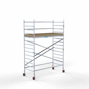 Euroscaffold Andamio móvil básico de 135 x 305 x 5,2 m de altura de trabajo con plataforma ligera Andamio móvil básico de 135 x 305 x 5,2 m de altura de trabajo con plataforma ligera