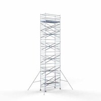 Euroscaffold Remolque para andamios + Andamio rodante completo 135 x 305 x 13,2 m altura de trabajo