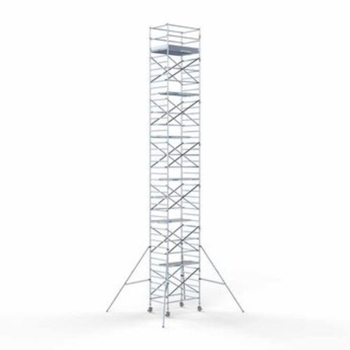 Remolque para andamios + Andamio rodante completo 135 x 190 x 14,2 m altura de trabajo Euroscaffold Remolque para andamios + Andamio rodante completo 135 x 190 x 14,2 m altura de trabajo